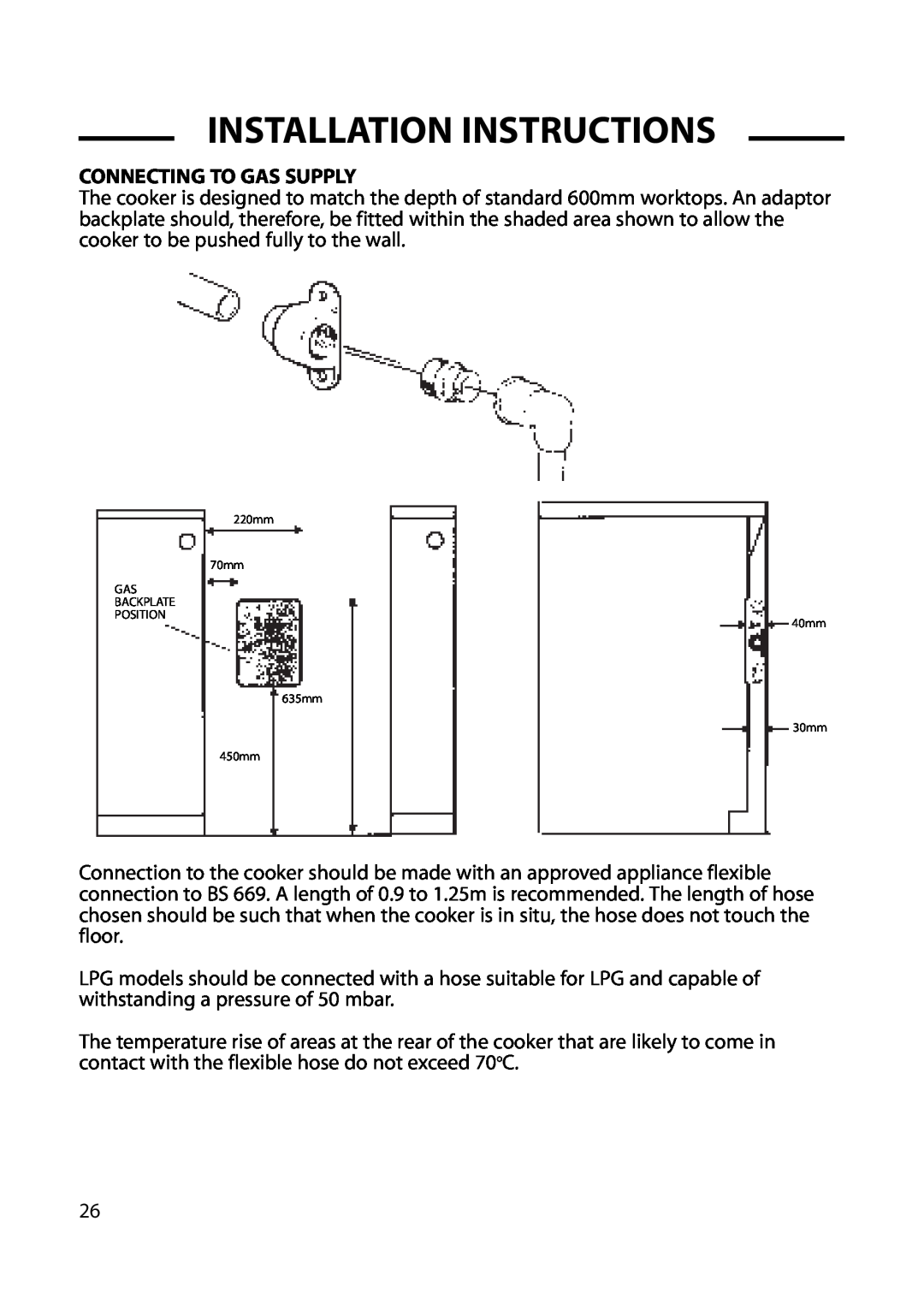 Cannon 10560G, 10566G, 10565G, 10562G installation instructions Installation Instructions, Connecting To Gas Supply 
