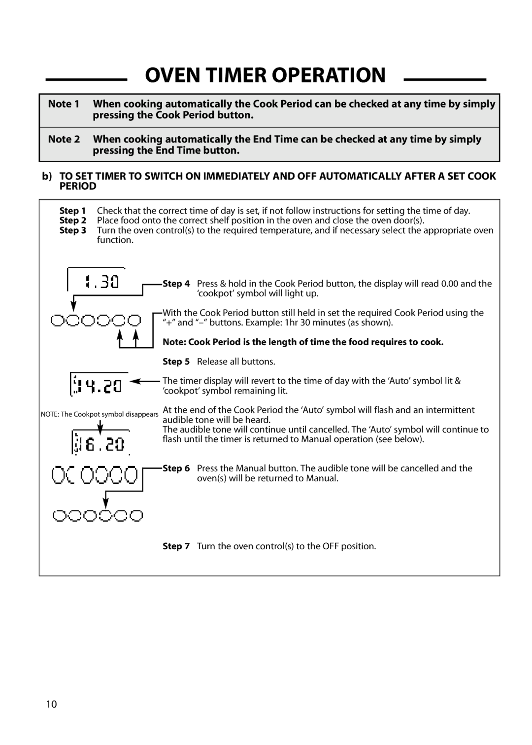 Cannon 10572G, 10573G, 10574G, 10578G, 10576G, 10579G, 10575G installation instructions Oven Timer Operation 