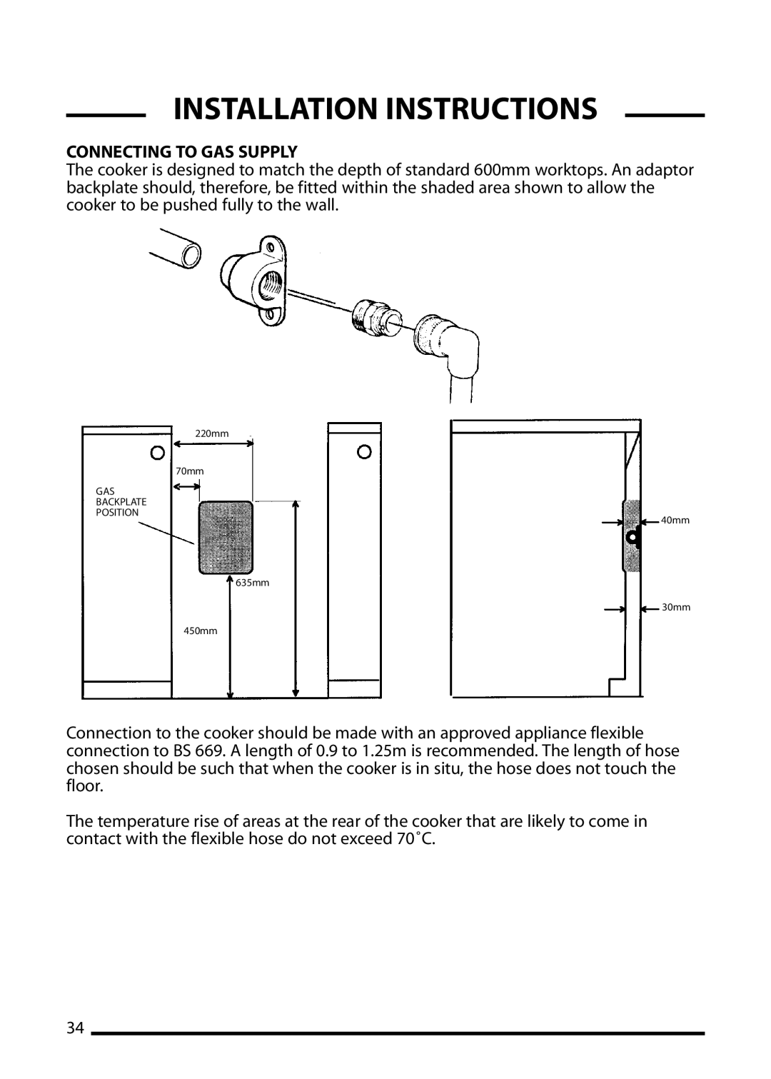 Cannon 10692G, 10698G, 10695G installation instructions Connecting to GAS Supply 