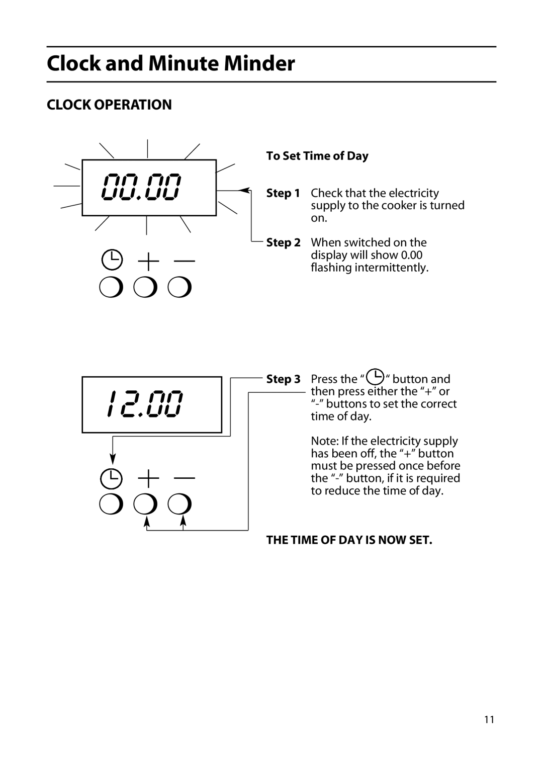 Cannon 20715, 195049764.00, 20718 manual Clock and Minute Minder, To Set Time of Day 