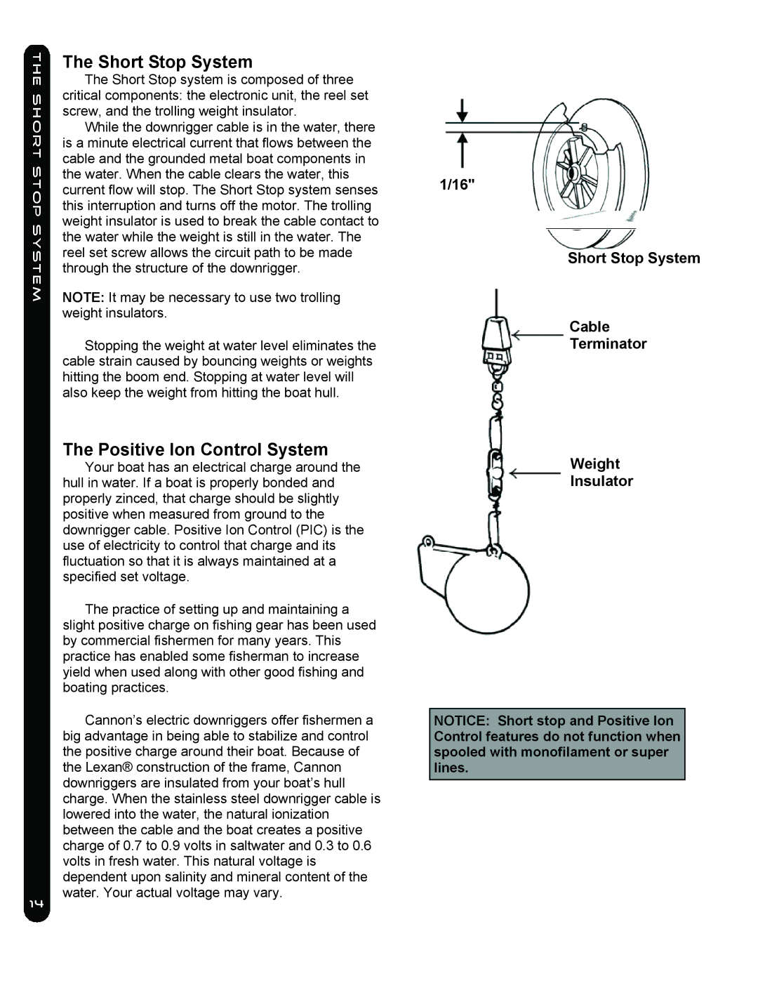 Cannon 1979220 owner manual Short Stop System, Positive Ion Control System 