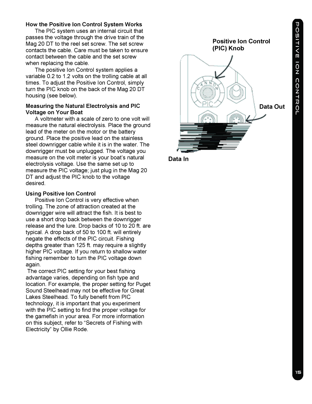 Cannon 1979220 owner manual Using Positive Ion Control 