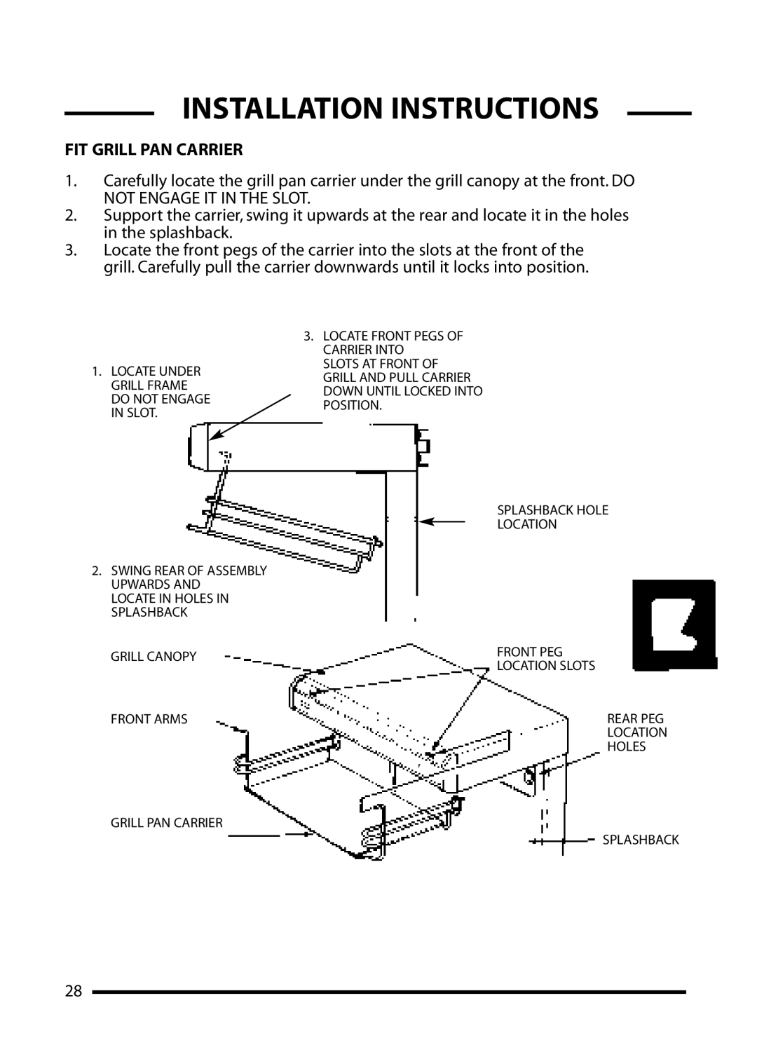 Cannon 4466200024-01 installation instructions FIT Grill PAN Carrier 