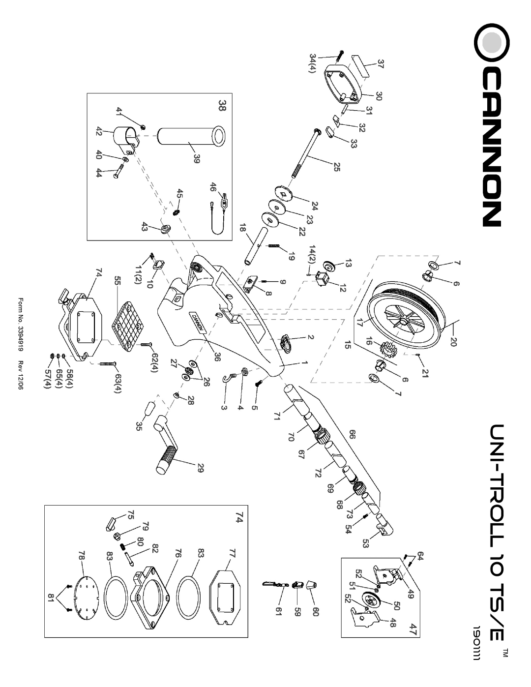 Cannon 5, 10TS owner manual UNI-TROLL 10 TS/E TM 