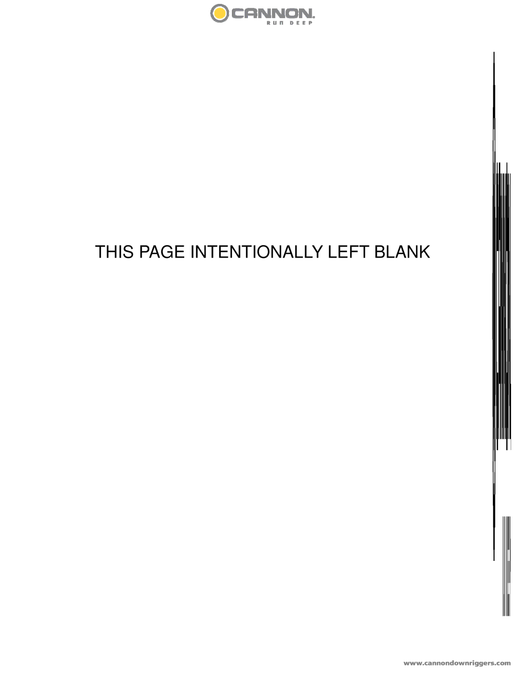 Cannon 10 STX TS, 5 ST owner manual This page Intentionally Left Blank 