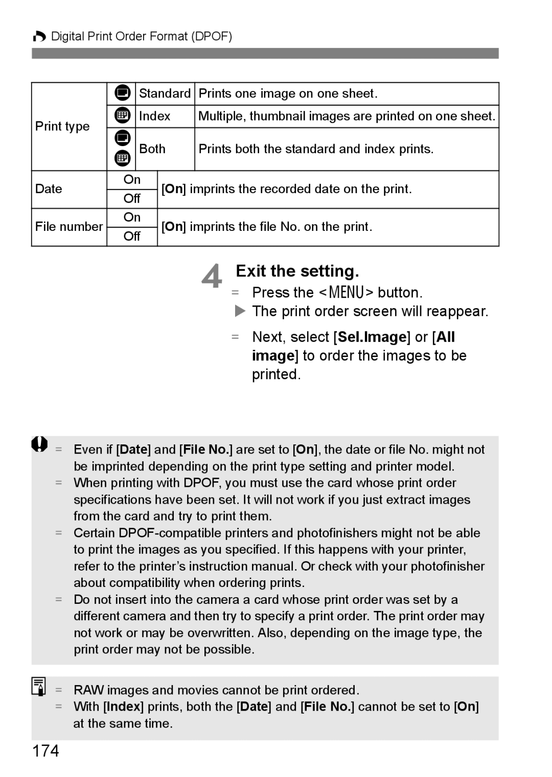 Cannon 500D instruction manual 174, Press the 7 button 