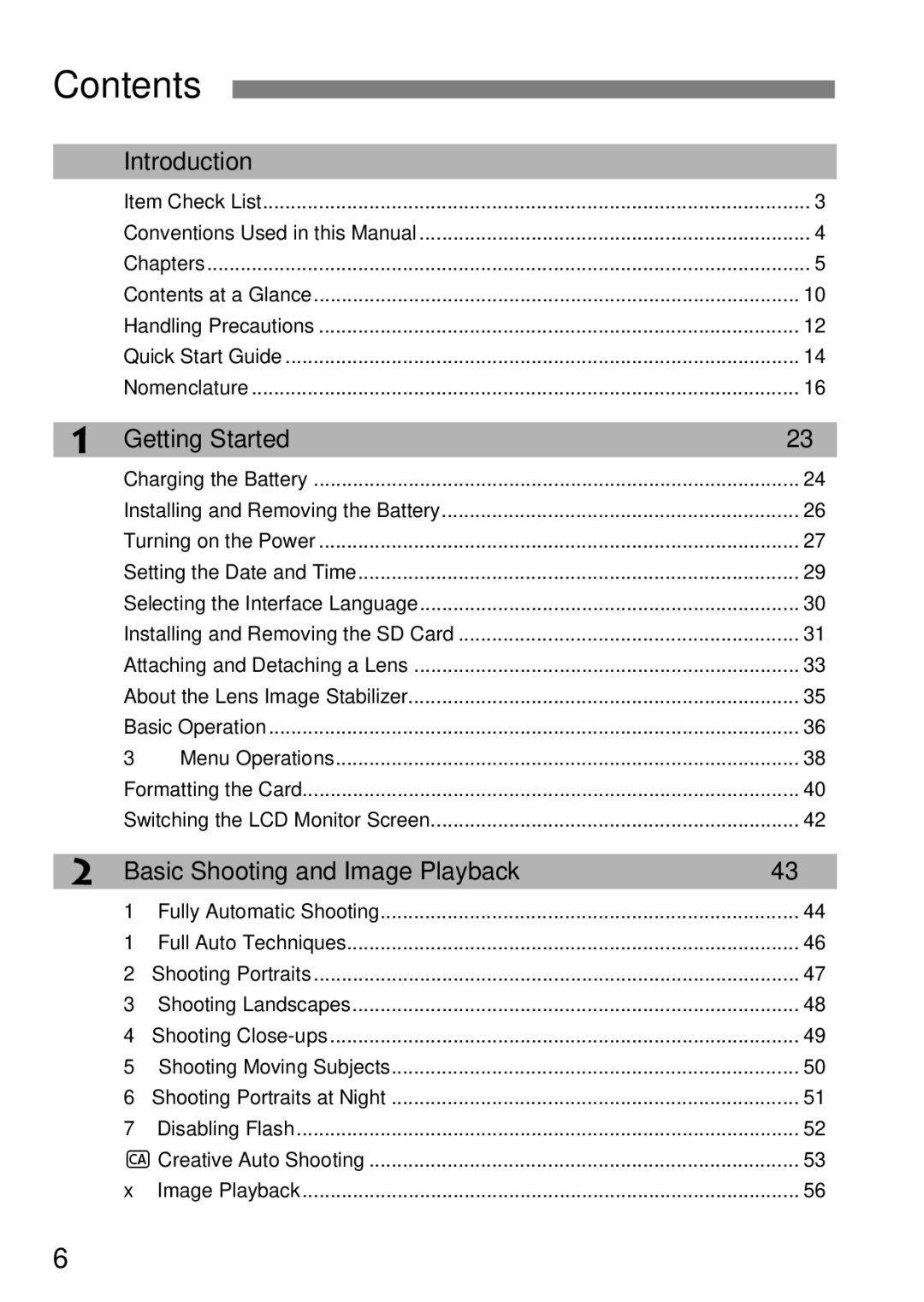 Cannon 500D instruction manual Contents 