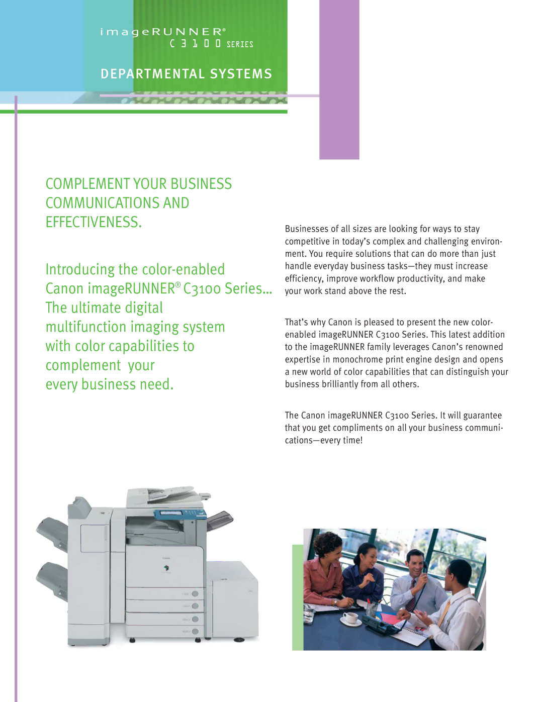 Cannon C3100 manual Communications Effectiveness 