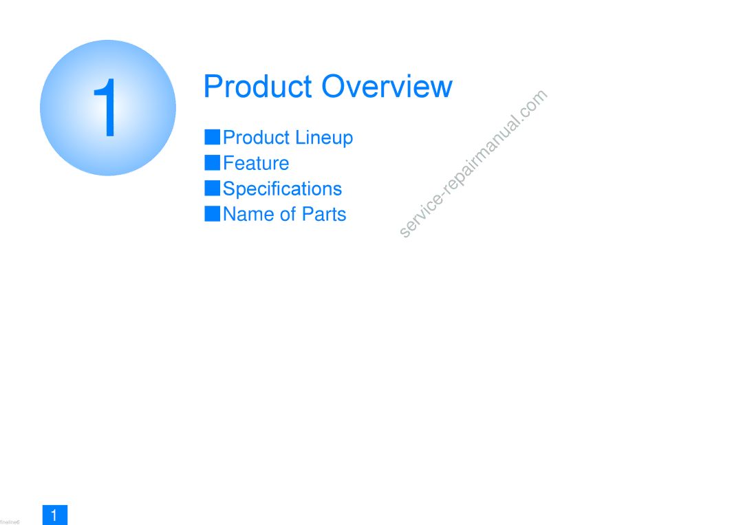 Cannon C5051 service manual Product Overview 