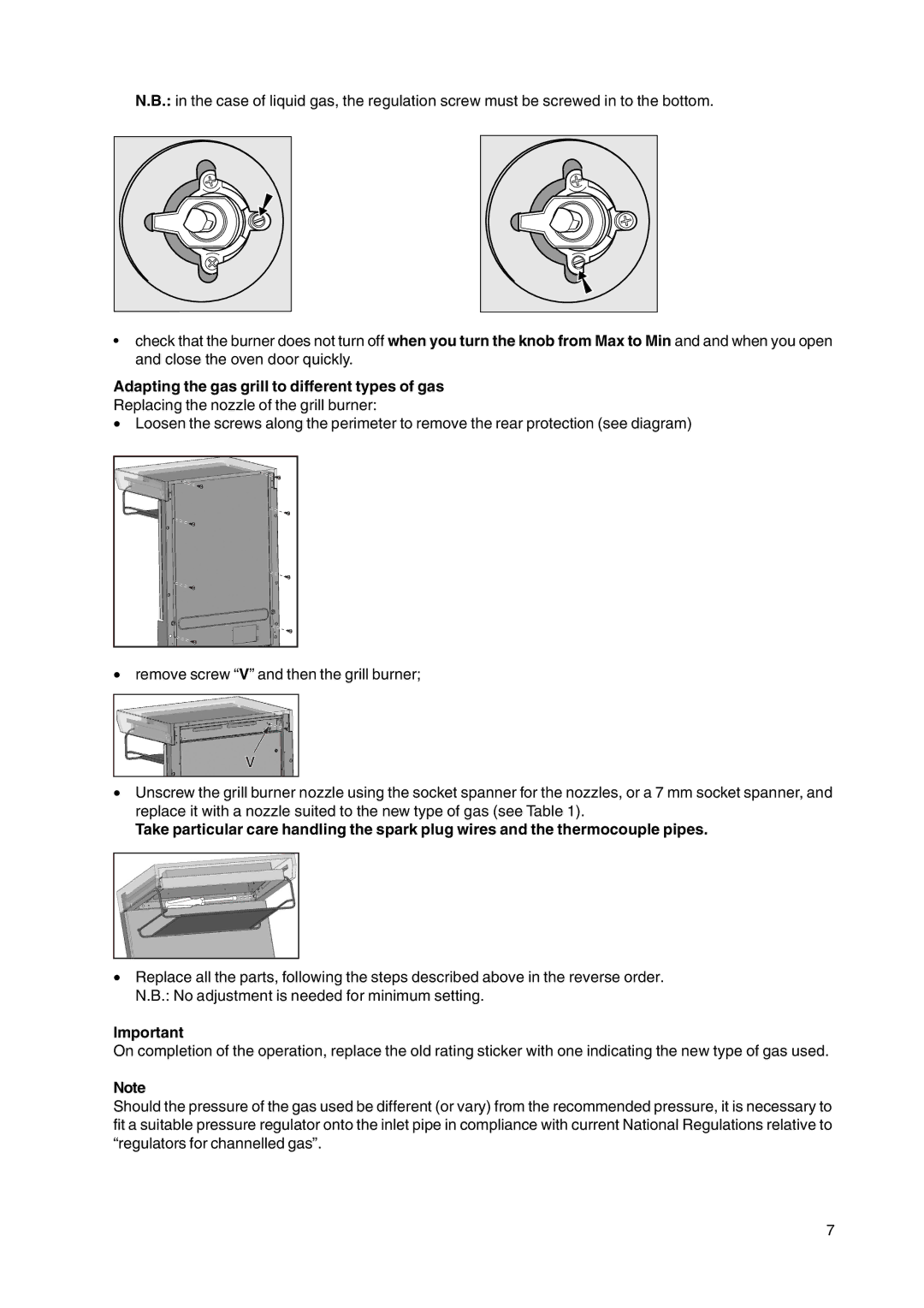 Cannon C50HNW, C50HNB manual Adapting the gas grill to different types of gas 