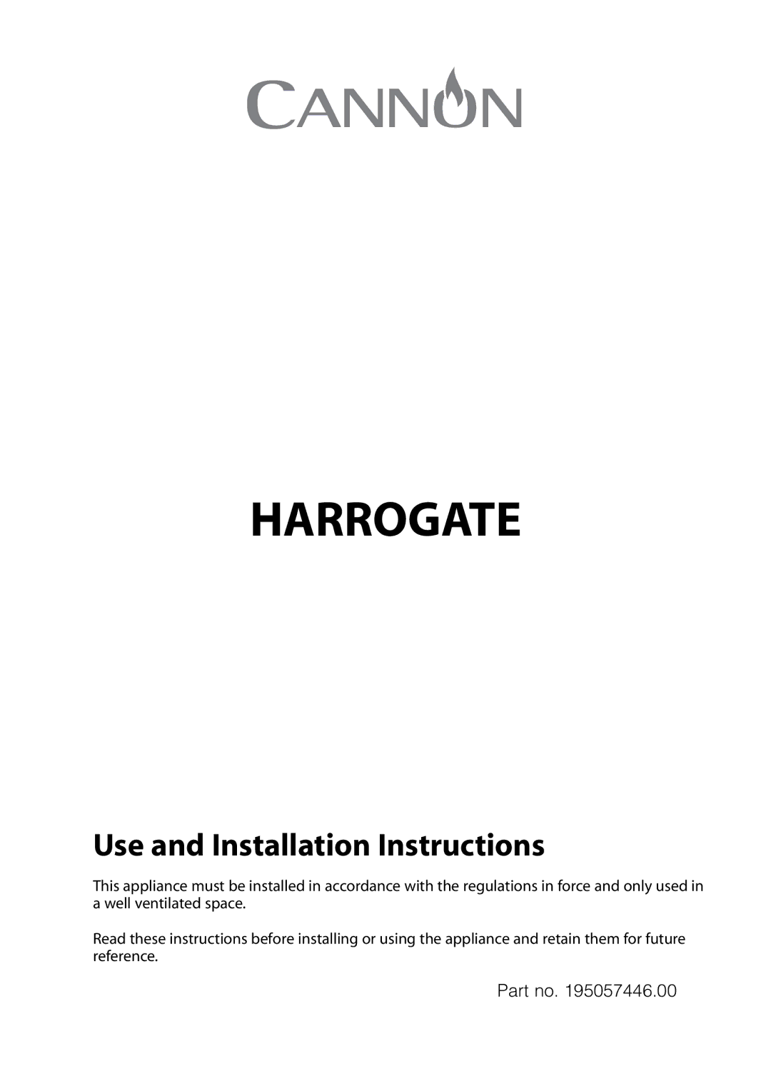 Cannon C60DH installation instructions Harrogate 