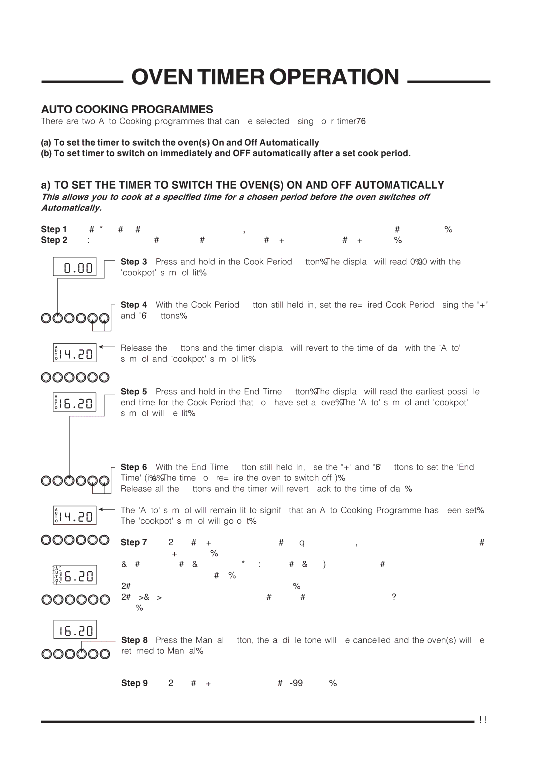 Cannon C60GCIS installation instructions Auto Cooking Programmes, OT1 