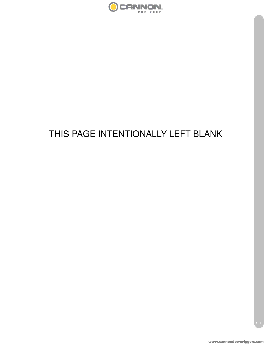 Cannon DIGI-TROLL 5 TS owner manual This page Intentionally Left Blank 