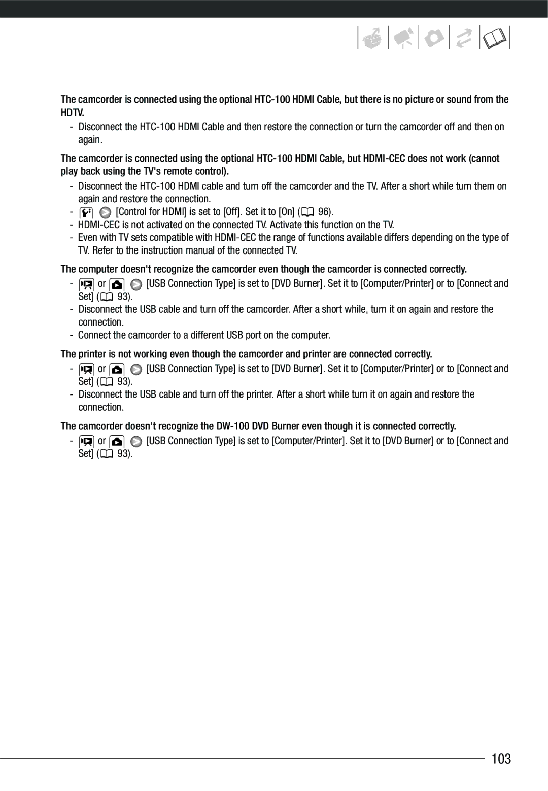 Cannon HG20 instruction manual 103 