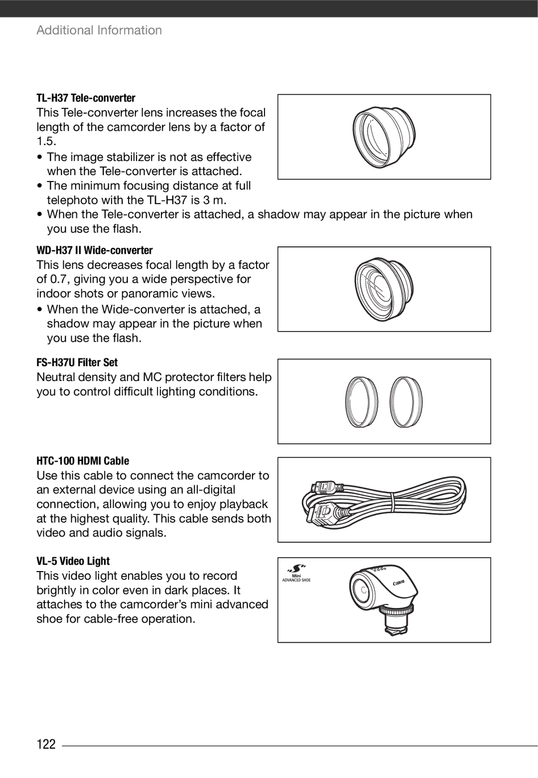 Cannon HG20 instruction manual 122 