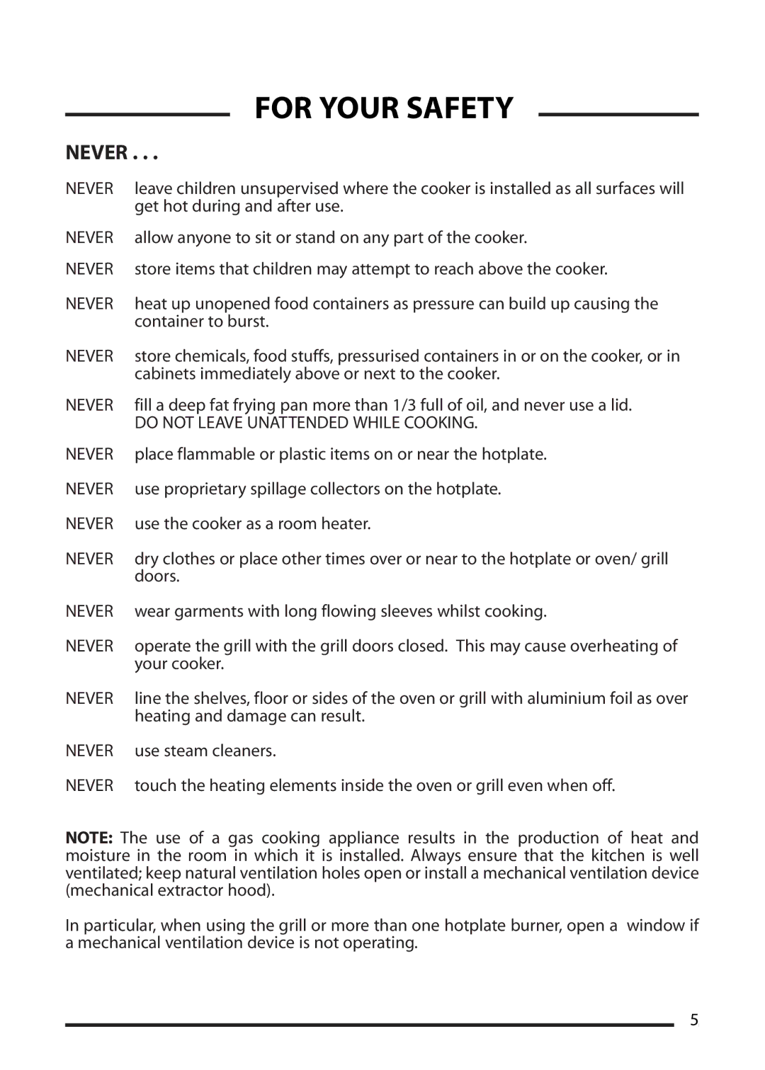 Cannon 10425G, ICON 1000 installation instructions For Your Safety 