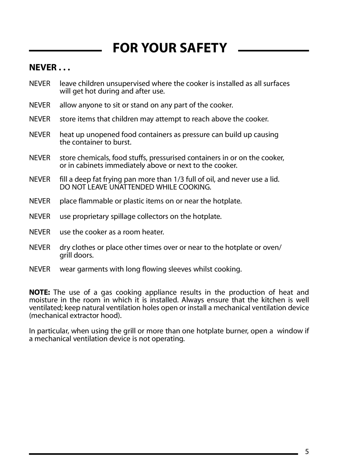 Cannon 10410G, ICON 600 installation instructions For Your Safety 