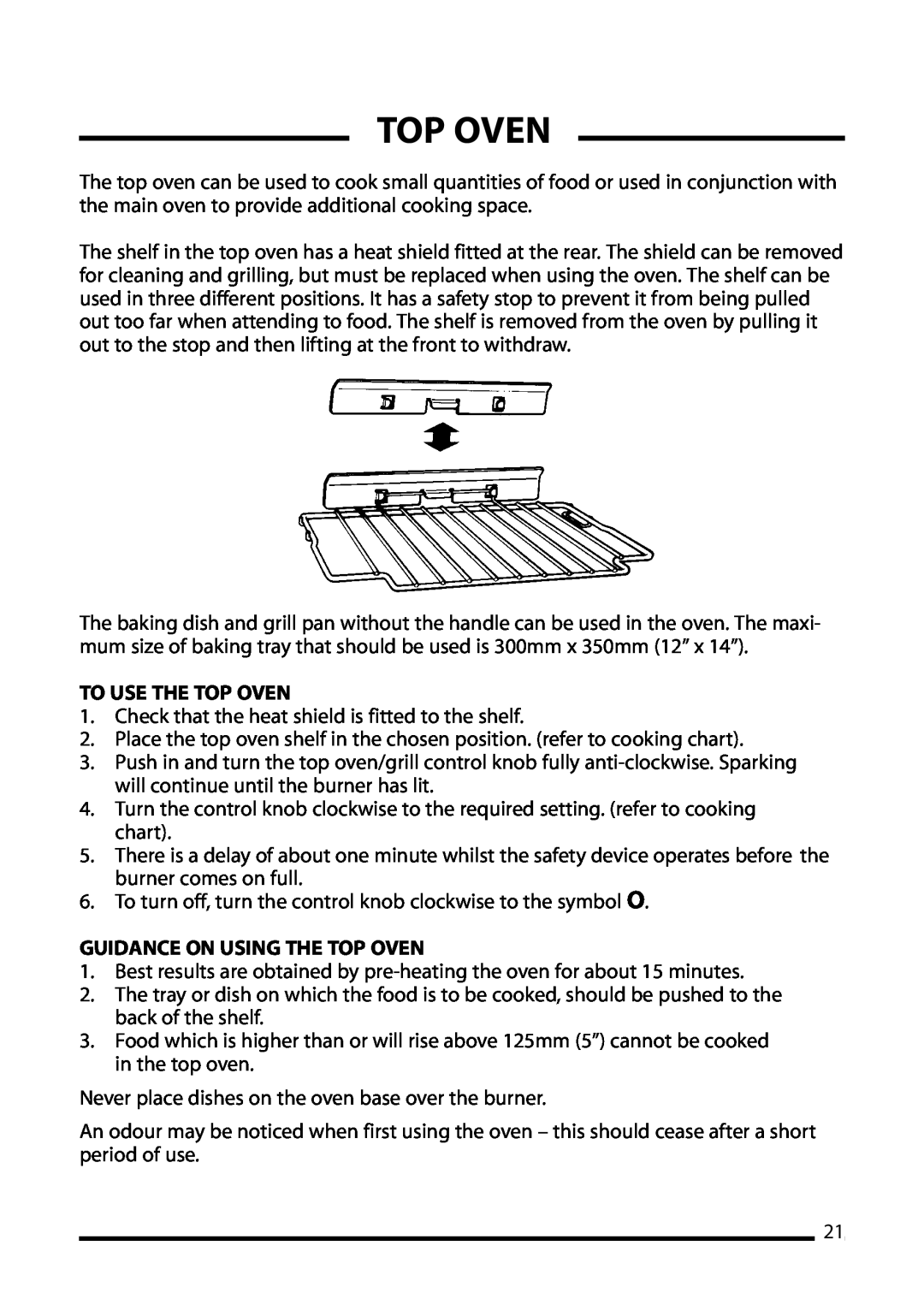 Cannon 10410G, ICON 600 installation instructions To Use The Top Oven, Guidance On Using The Top Oven 