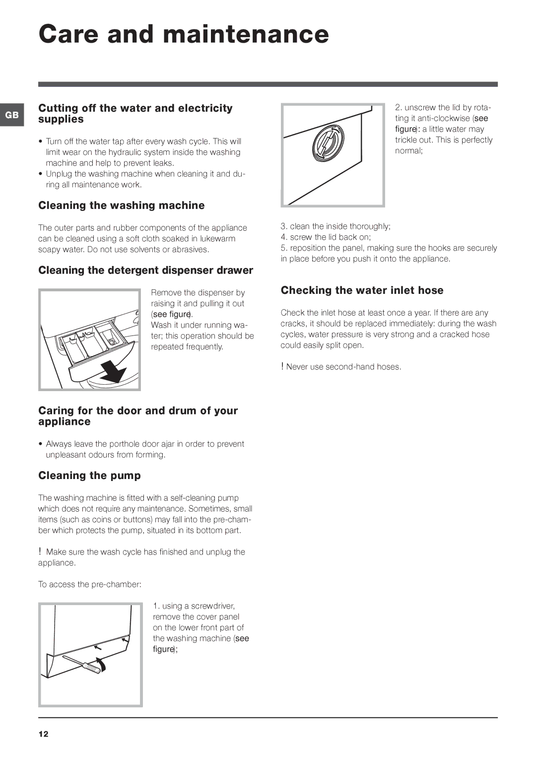 Cannon IWC manual Care and maintenance 