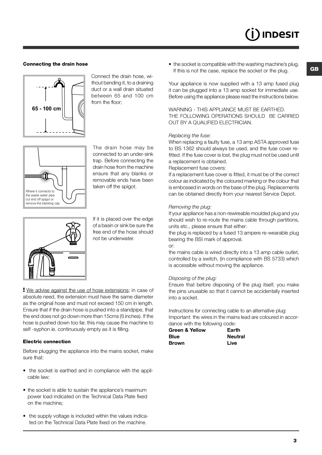 Cannon IWE manual Replacement is obtained, Replacement fuse covers, Units etc., please ensure that either, Into a socket 