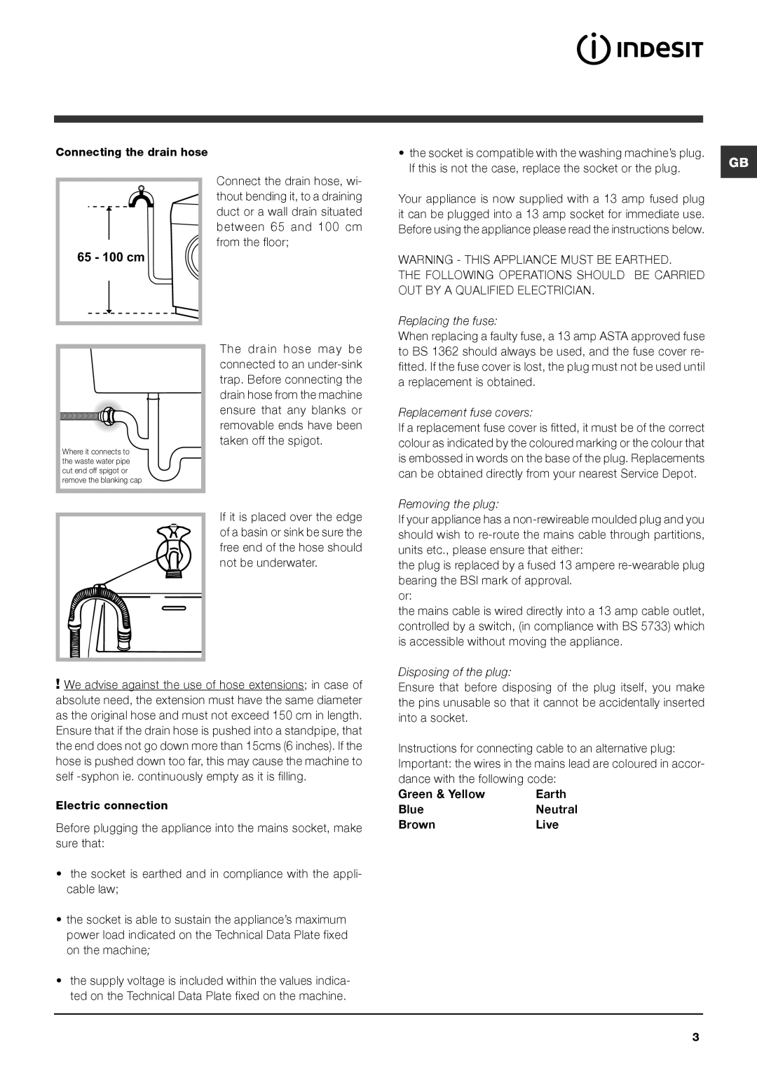 Cannon IWSC manual Replacing the fuse, Replacement fuse covers, Removing the plug, Disposing of the plug 