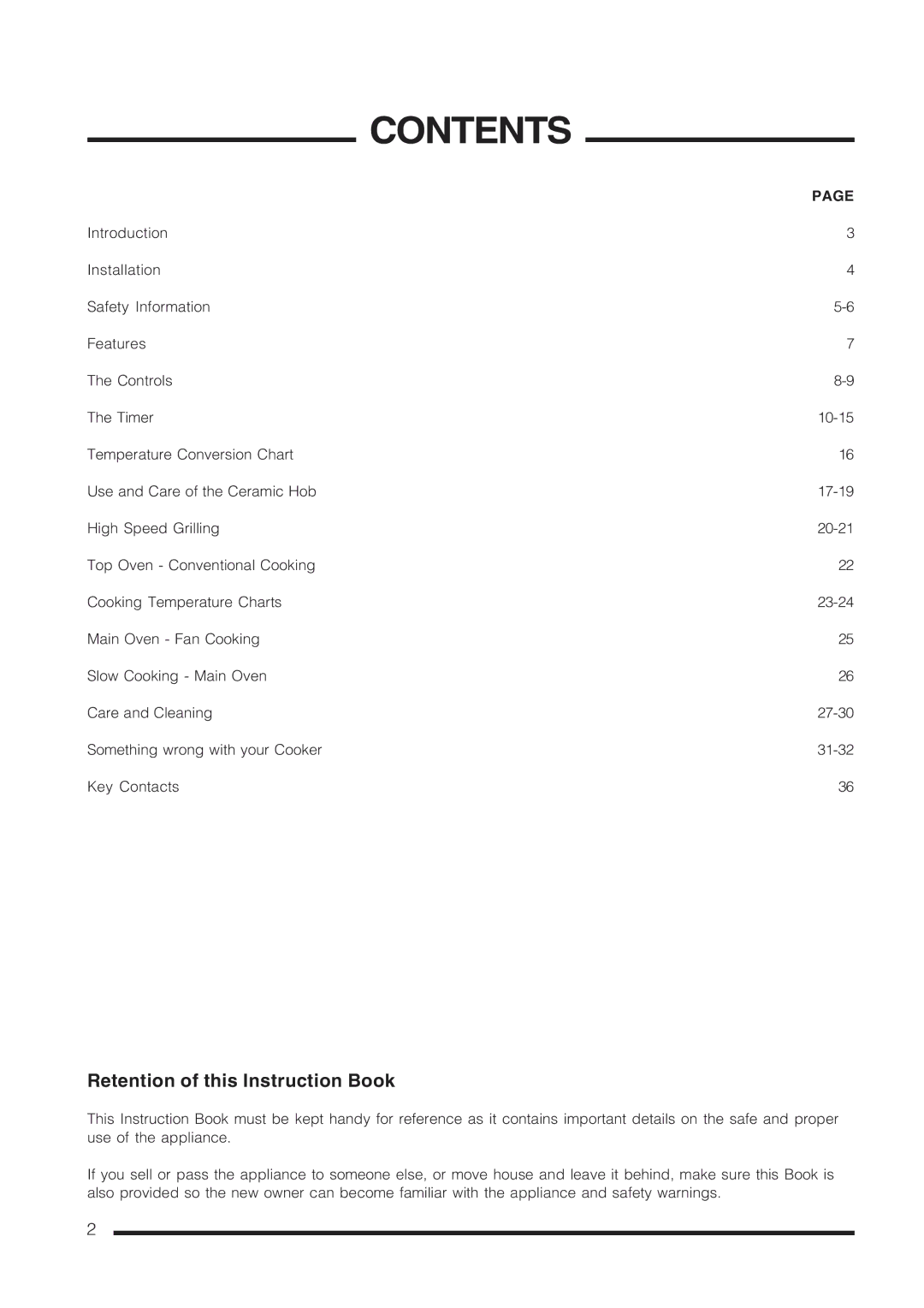 Cannon Pressure Cookers manual Contents 