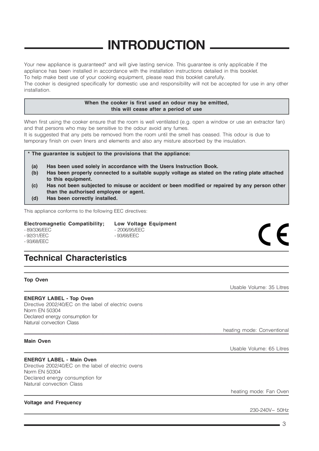 Cannon Pressure Cookers manual Introduction, Electromagnetic Compatibility Low Voltage Equipment 