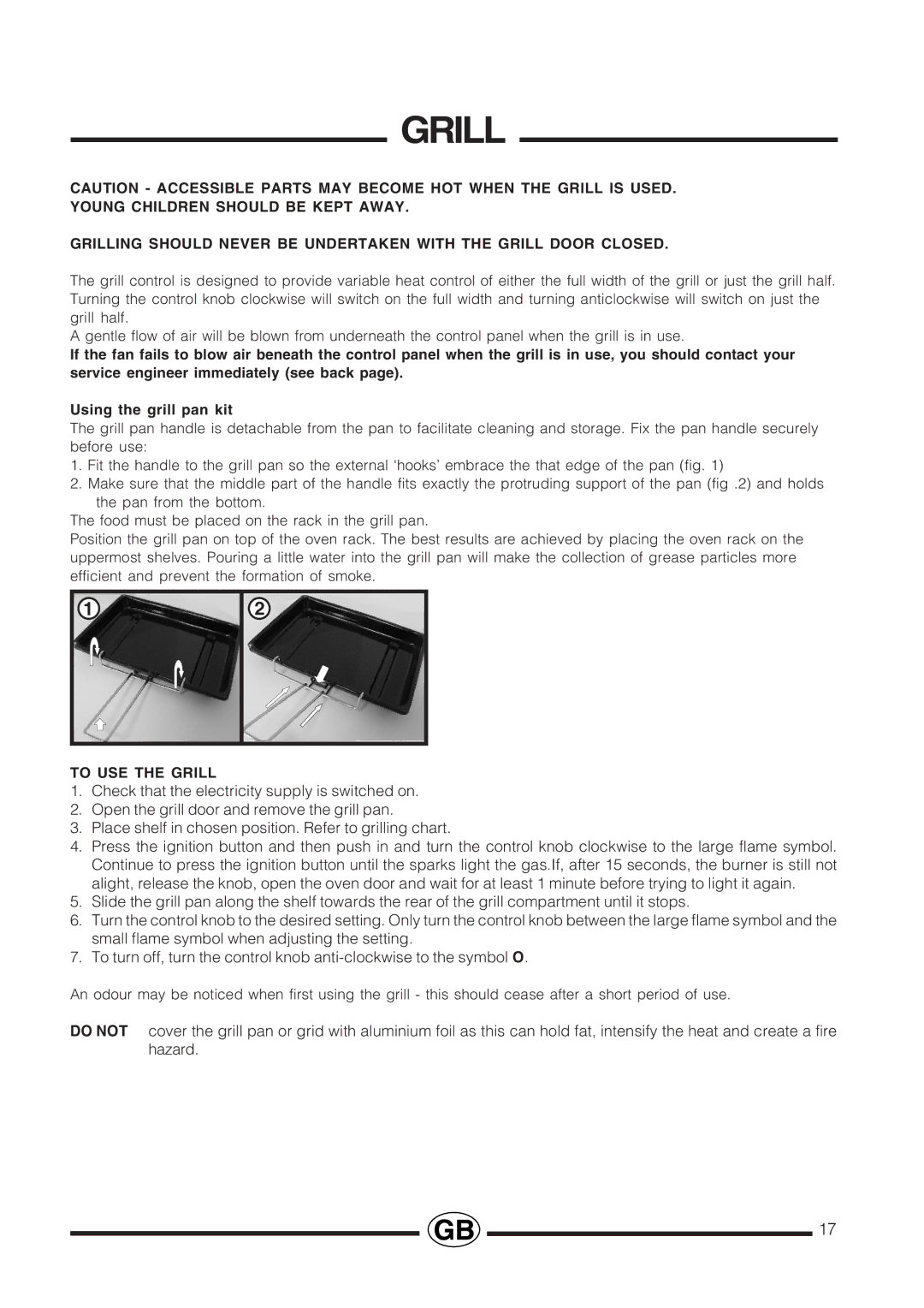 Cannon Professional installation instructions To USE the Grill 