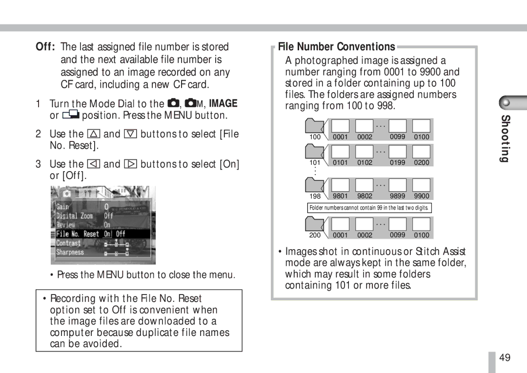 Cannon PS1025 manual File Number Conventions 