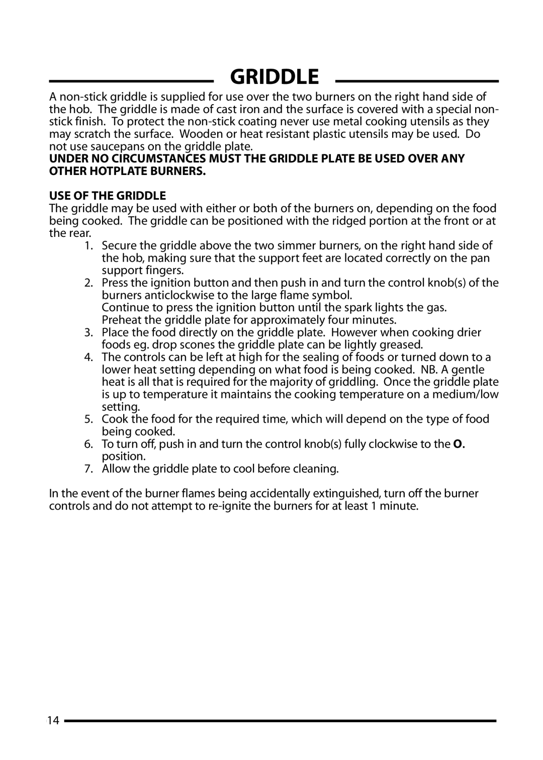 Cannon 10456G, Traditional 1000, Professional 1000, 10455G, 10450G installation instructions Griddle 