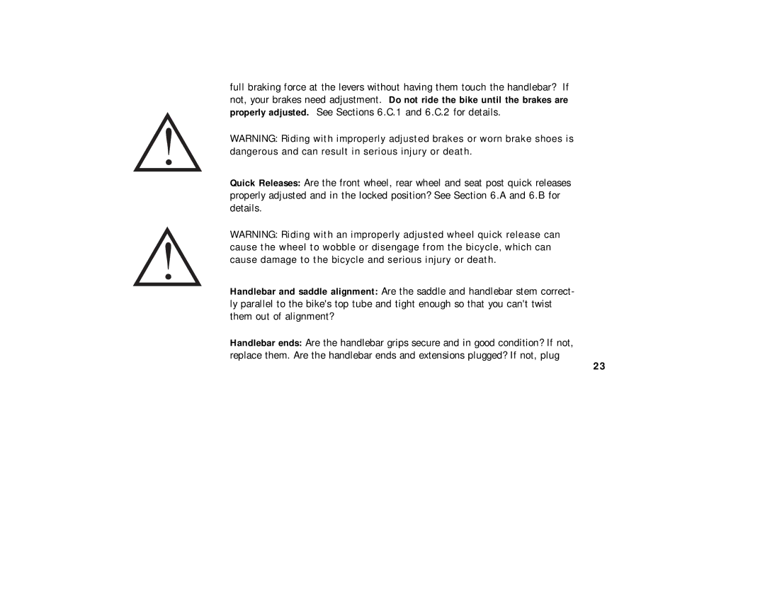 Cannondale Bicycles manual 