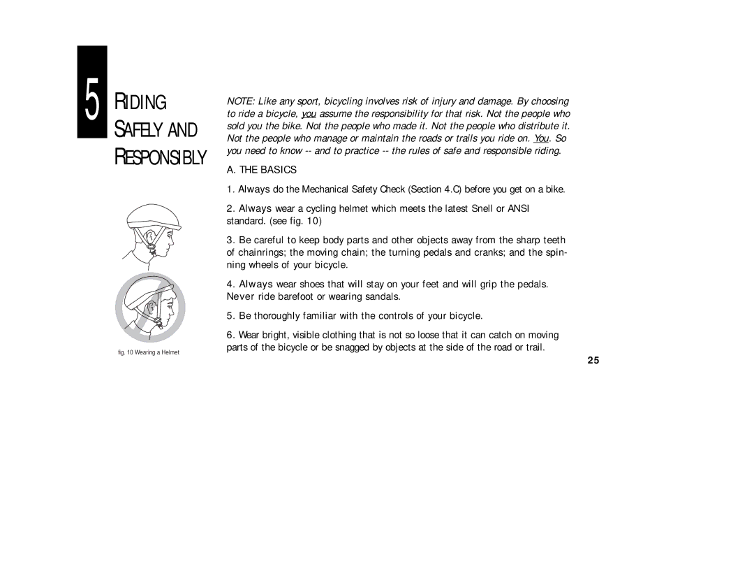 Cannondale Bicycles manual Basics 