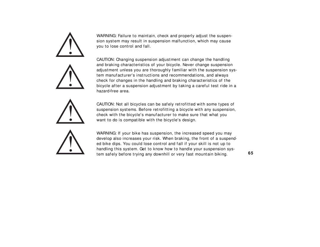 Cannondale Bicycles manual 