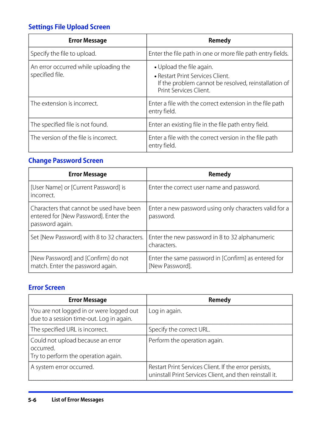 Canon 1 manual Settings File Upload Screen 