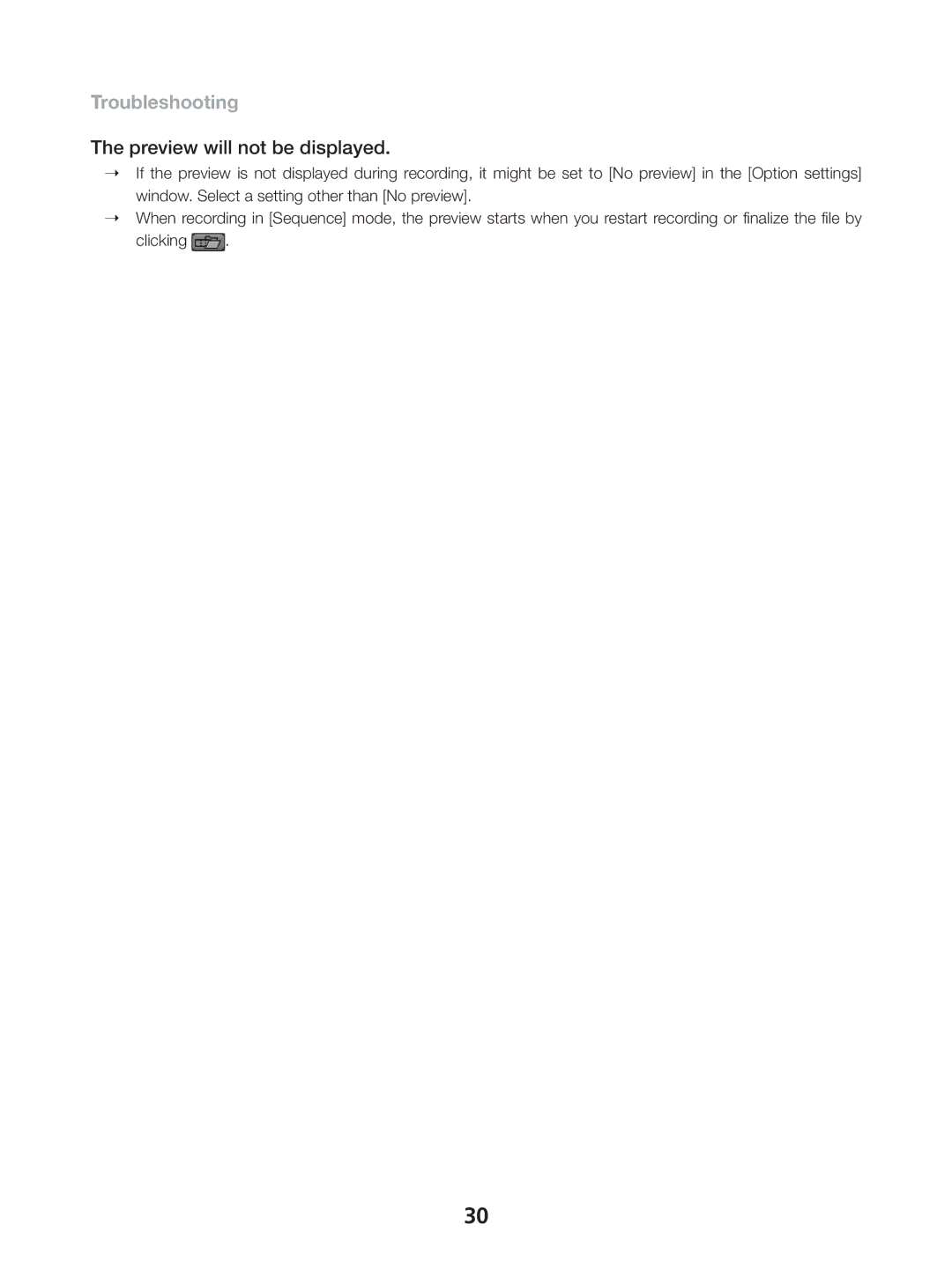 Canon 1 instruction manual Troubleshooting, Preview will not be displayed 