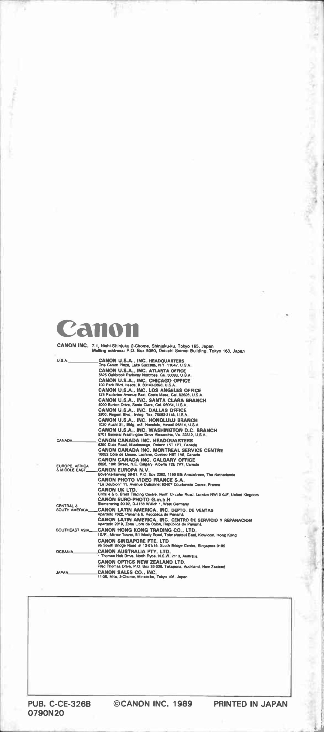 Canon 1 manual 