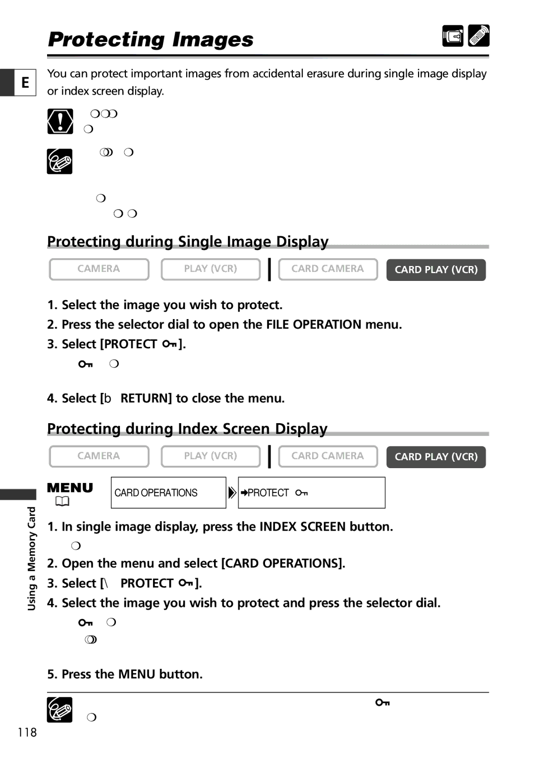 Canon 10, 20 Protecting Images, Protecting during Single Image Display, Protecting during Index Screen Display 