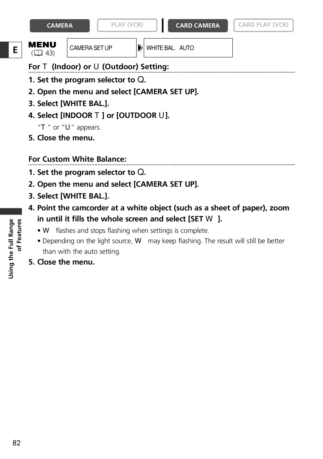 Canon 10, 20 instruction manual Close the menu 