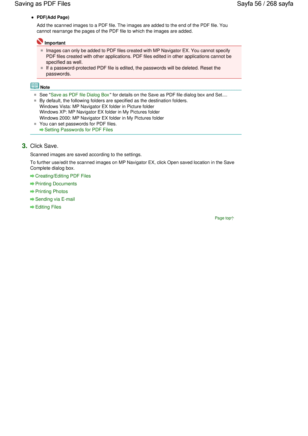 Canon 100 manual Sayfa 56 / 268 sayfa, Passwords 