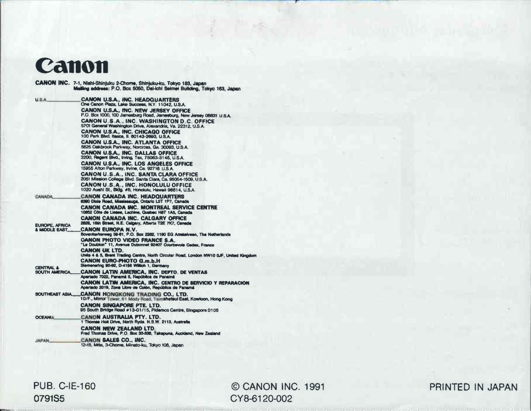 Canon 100 manual 