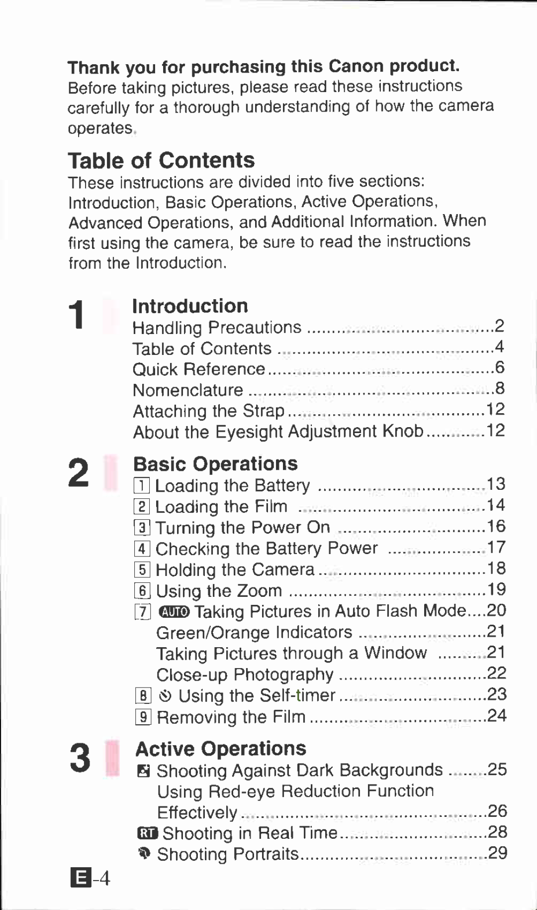 Canon 105 ZOOM S manual 