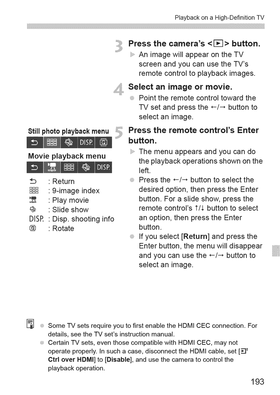 Canon 1100D manual St,..oto.toyboo,moo, Press the remote controls Enter 