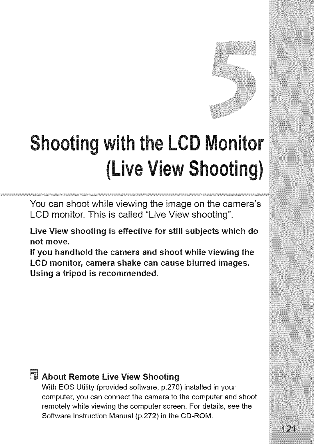 Canon 1100D manual Shootingwiththe LCDMonitor LiveViewShooting, LJAbout Remote Live View Shooting 