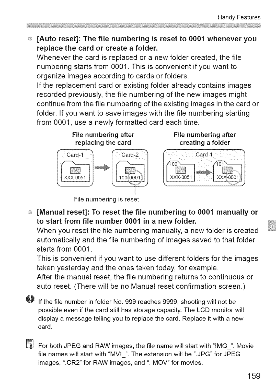 Canon 1100D manual 159, Replacing the card 