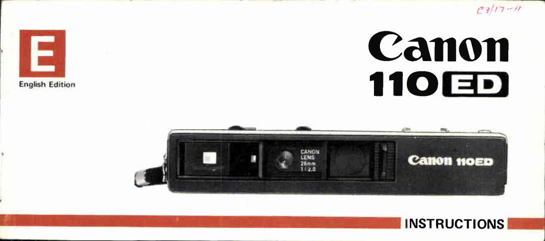 Canon 110ED manual 