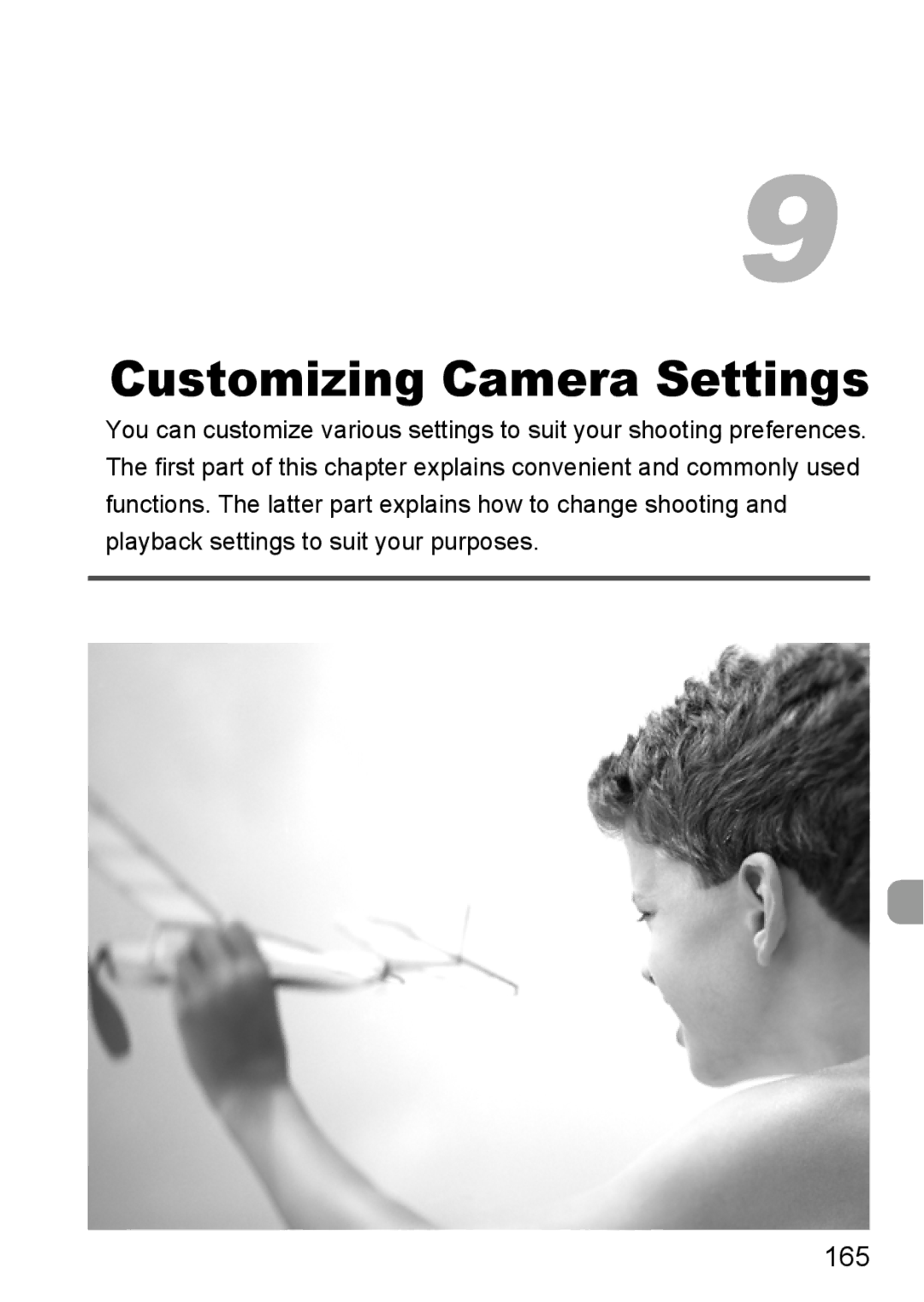 Canon 115 HS, 117 HS manual Customizing Camera Settings, 165 