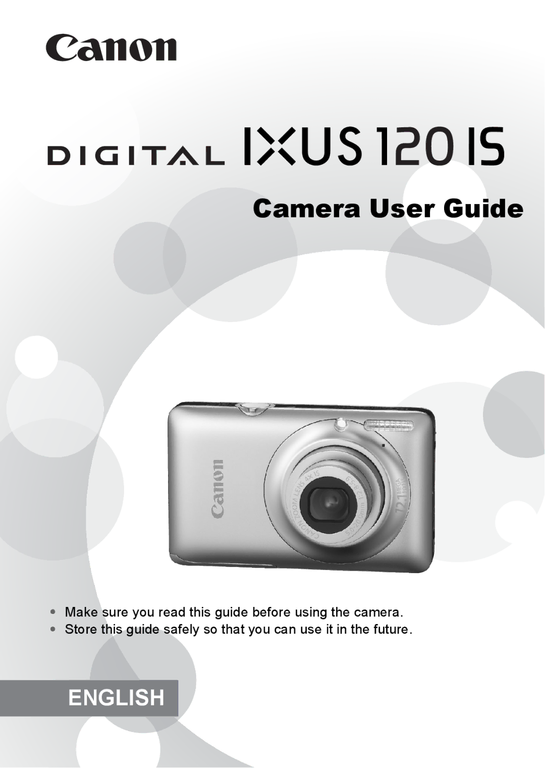 Canon 120 IS manual Camera User Guide 