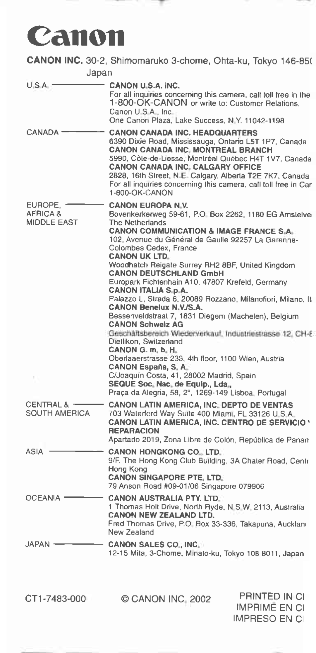 Canon 130u manual 