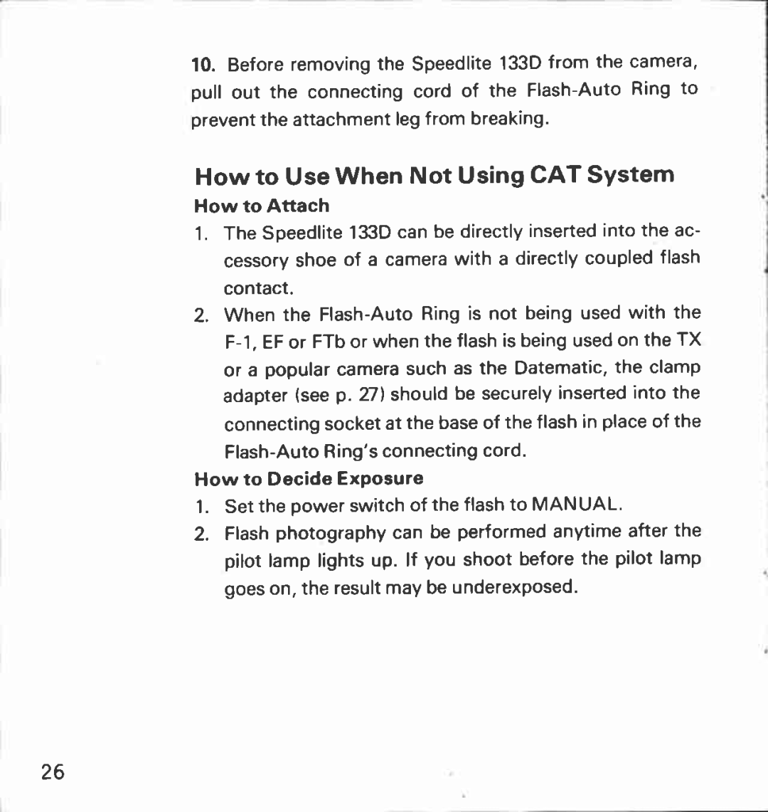 Canon 133 D manual 