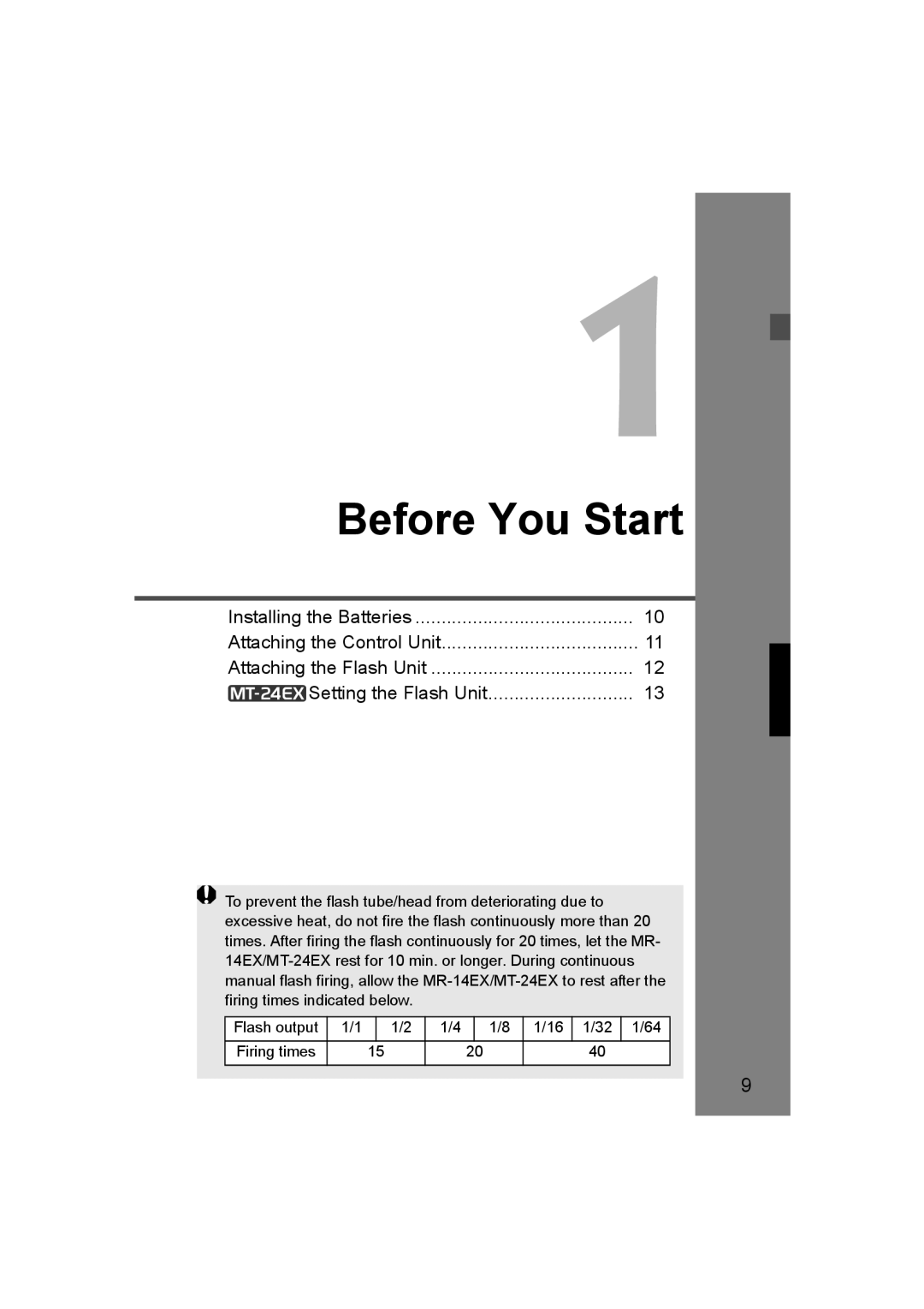 Canon 24EX, 14EX instruction manual Before You Start 